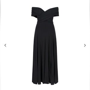 KHAITE The Bruna Off-Shoulder Pleated Maxi Dress - new with tags